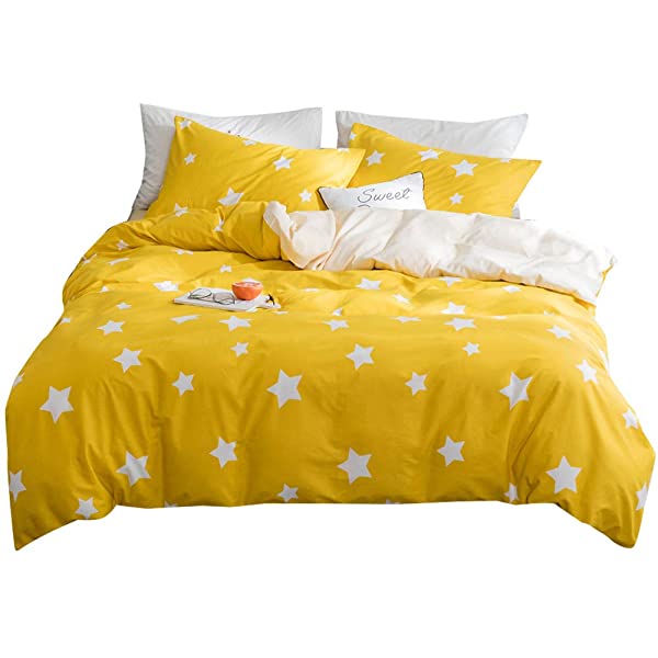 New Cartoon Animals Elephant Print Duvet Cover Sets for Kids 100% Cotton Reversible Soft 3 Pieces Kids Bedding Duvet Cover Pillowcases Kawaii Cloud Bedding Sets, Queen/Full Full/Queen (1 Duvet Cover + 2 Pillowcases) Multi A00 Elephant Bunny Balloon