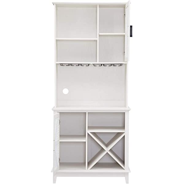 Home Source Bar Cabinet and Coffee Station (Charcoal)