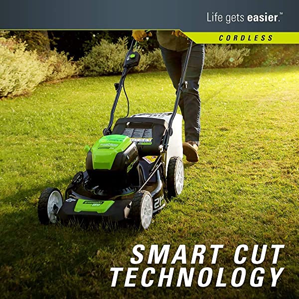 Greenworks Pro 80V 21 inch Cordless Push Lawn Mower, Includes Two 2Ah Batteries and Charger, GLM801601 (2) 2Ah Batteries Push