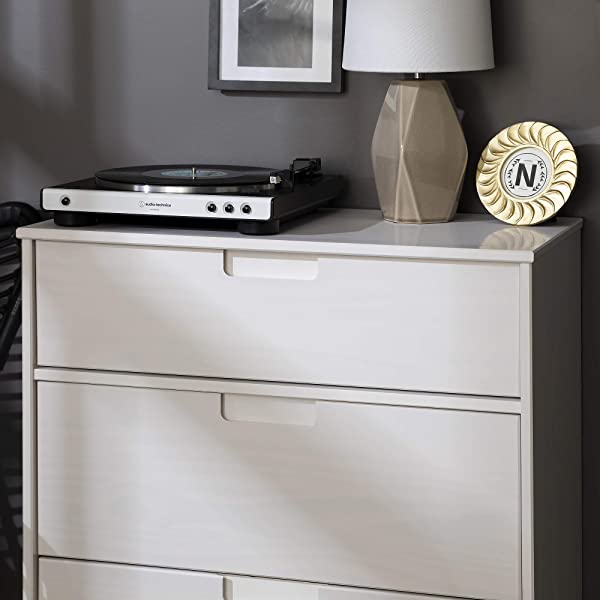 Walker Edison Mid Century Modern Grooved Handle Wood Dresser Bedroom Storage Drawer Organizer Closet Hallway, 6 Drawer, Caramel Caramel 1 pack 6 Drawer