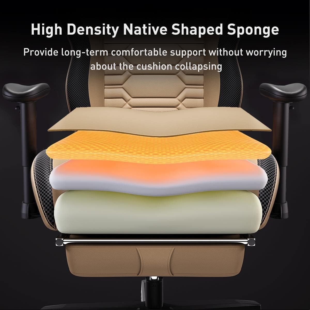 AutoFull C3 Gaming Chair Ergonomic Office Chair with 3D Bionic Lumbar Support, Racing Style Premium PU Leather Computer Chair Gamer Chairs with Footrest and Headrest(3-Years Warranty)