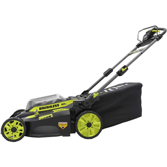 RYOBI 20 in. 40-Volt 6.0 Ah Lithium-Ion Battery Brushless Cordless Walk Mower with Charger Included