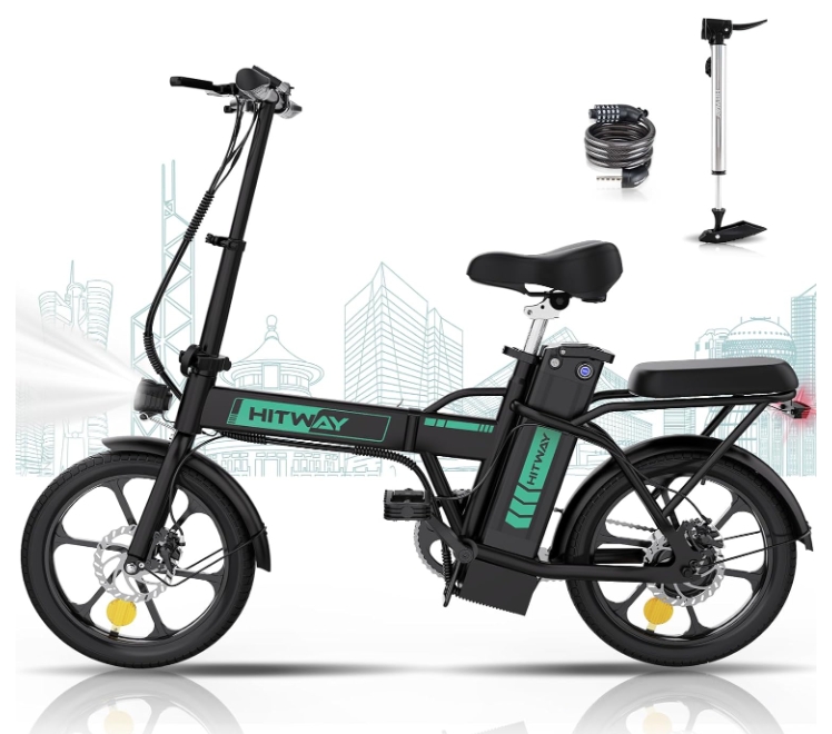 HITWAY Electric Bicycle - Foldable E-bike - 16 Inch - 250W - 8.4Ah - for Adults.