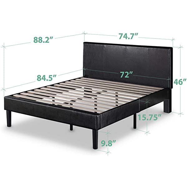 Zinus Gerard Platform, King, Espresso King Platform Bed
