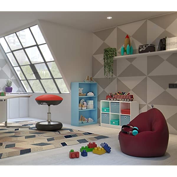 FURINNO JAYA Simple Home 3-Tier Adjustable Shelf Bookcase, White White 3-Tier Bookcase