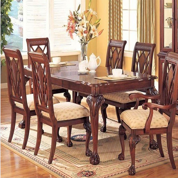 Mecor dining table set, 6-piece kitchen dining table set, with 6 tables and chairs