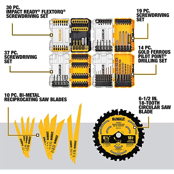 DEWALT 20V Max Cordless Drill Combo Kit, 10-Tool (DCK1020D2) 20V 10-Tool Combo Kit Kit