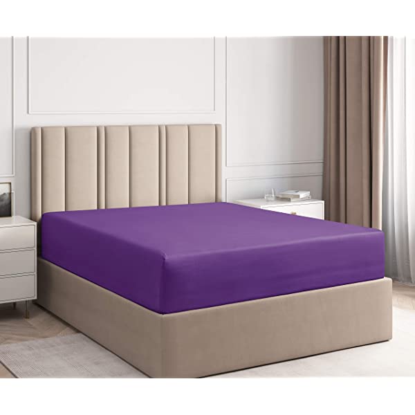 Queen Fitted Sheet - Single Fitted Deep Pocket Sheet - Fits Mattress Perfectly - Soft Wrinkle Free Sheet - 1 Fitted Sheet Only – Light Pink Queen Light Pink