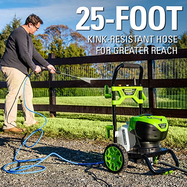 Greenworks Pro 2300 Max PSI @ 2.3 GPM (14 Amp) Brushless Electric Pressure Washer GW2300