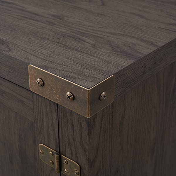 Walker Edison Richmond modern farmhouse sliding barn door TV stand for up to 52 inches, white and rustic oak white without fireplace 52 inches TV