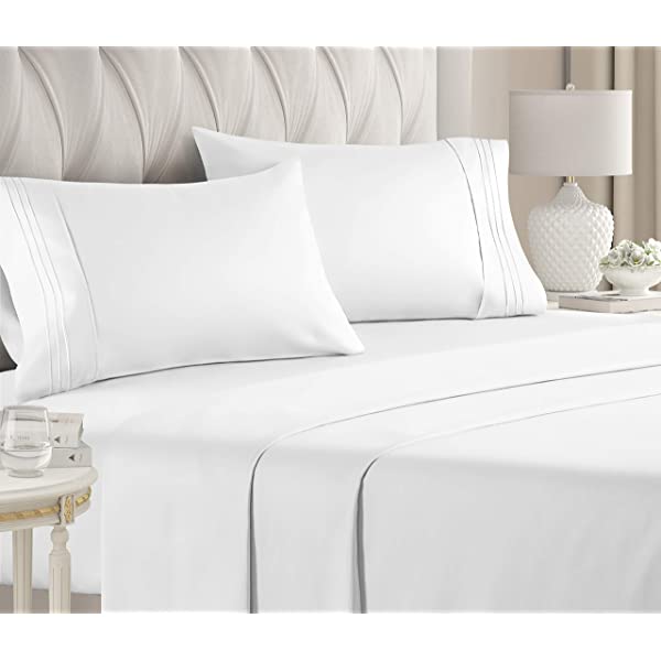 Queen Size Sheet Set - 4 Piece - Hotel Luxury Bed Sheets - Extra Soft - Deep Pockets - Easy Fit - Breathable & Cooling Sheets - Wrinkle Free - Comfy – Dark Grey Bed Sheets - Queens Sheets – 4 PC Queen Grey